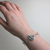 Irregular Chain Bracelet with Chrysocolla Toggle