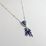 Lapis Lazuli Teardrop Beaded Necklace