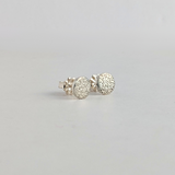 Speckled Studs: Small, Polished Sterling Silver