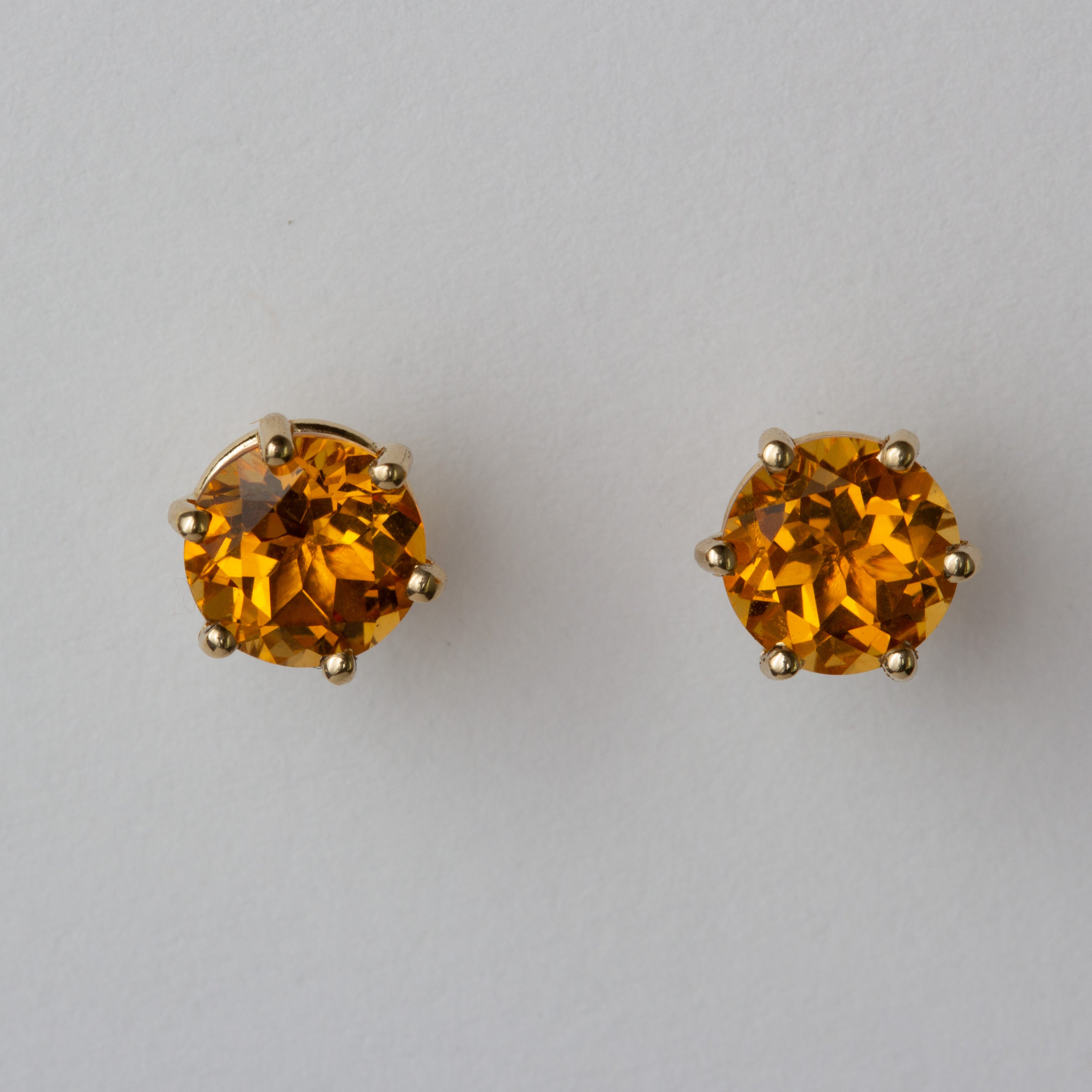 Gold Six Prong Studs