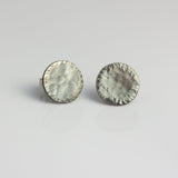 Hammered Studs: Large, Oxidized Sterling Silver