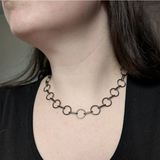 Circle Chain Necklace: Oxidized Sterling Silver
