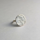 Textured Cocktail Ring: Polished Sterling Silver