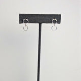 Mini Chain Link Studs: Double in Polished Sterling Silver