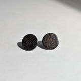 Speckled Studs: Large, Oxidized Sterling Silver