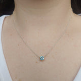 Six Prong Gemstone Necklace