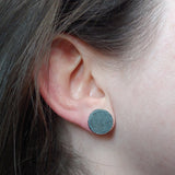Hammered Studs: Large, Oxidized Sterling Silver