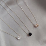 Six Prong Gemstone Necklace