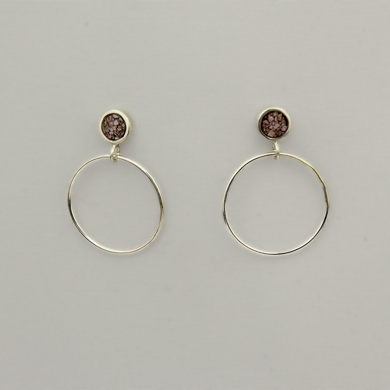 Inlay Stud with Circle Drop